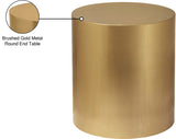 Cylinder Modern Iron Round End Table - Sleek Design for Contemporary Spaces, Stylish Home Accent
