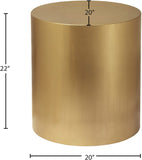 Cylinder Modern Iron Round End Table - Sleek Design for Contemporary Spaces, Stylish Home Accent