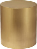 Cylinder Modern Iron Round End Table - Sleek Design for Contemporary Spaces, Stylish Home Accent