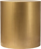 Cylinder Modern Iron Round End Table - Sleek Design for Contemporary Spaces, Stylish Home Accent