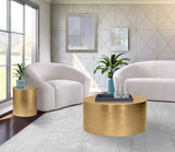 Cylinder Modern Iron Round End Table - Sleek Design for Contemporary Spaces, Stylish Home Accent