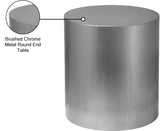 Cylinder Modern Iron Round End Table - Sleek Design for Contemporary Spaces, Stylish Home Accent
