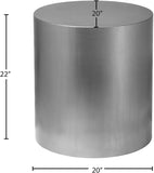 Cylinder Modern Iron Round End Table - Sleek Design for Contemporary Spaces, Stylish Home Accent