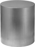 Cylinder Modern Iron Round End Table - Sleek Design for Contemporary Spaces, Stylish Home Accent