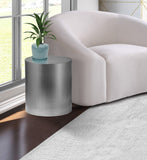 Cylinder Modern Iron Round End Table - Sleek Design for Contemporary Spaces, Stylish Home Accent