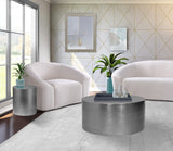 Cylinder Modern Iron Round End Table - Sleek Design for Contemporary Spaces, Stylish Home Accent