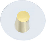 Glassimo Elegant Contemporary End Table with Glass Top and Brushed Gold Finish for Chic Spaces
