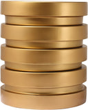 Levels Iron Brushed Gold Round End Table - Contemporary Sculptural Design for Luxe Living Spaces