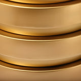 Levels Iron Brushed Gold Round End Table - Contemporary Sculptural Design for Luxe Living Spaces