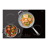 CIARRA Powerful Set: 30 Inch Wall Mount Range Hood + 30 Inch Built-In Induction Cooktop(CAS75206P+CABIH304B)