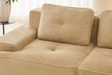 CORDELIA 117" 3-Seater Sofa with 2 Ottomans