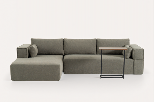 NOUVA 112" Boucle Sectional + Complimentary Side Table