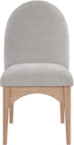 Waldorf - Chenille Dining Side Chair With Natural Legs