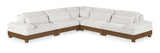 Turin - Chenille Fabric Upholstered Modular Sectional - Cream