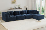 CORDELIA 151" 4-Seater High Armrest Sofa with 1 Ottoman