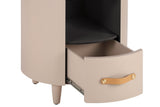 GALEN Modern Round Nightstand with Storage Drawer