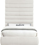 Adam - Linen Fabric Bed With 89" Headboard