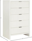 Fairfax Chest - Exquisite Art Deco Design with Fluted Drawers and Matte Metal Handles for Style