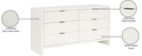 Fairfax Dresser - Modern Art Deco Design with Fluted Drawers and Matte Metal Handles for Elegance