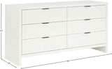 Fairfax Dresser - Modern Art Deco Design with Fluted Drawers and Matte Metal Handles for Elegance