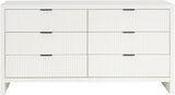 Fairfax Dresser - Modern Art Deco Design with Fluted Drawers and Matte Metal Handles for Elegance