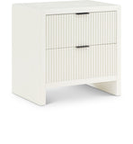 Fairfax Night Stand - Exquisite Art Deco Design with Fluted Drawers and Matte Metal Handles for Elegance