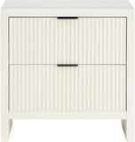 Fairfax Night Stand - Exquisite Art Deco Design with Fluted Drawers and Matte Metal Handles for Elegance
