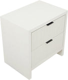 Fairfax Night Stand - Exquisite Art Deco Design with Fluted Drawers and Matte Metal Handles for Elegance