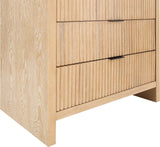 Fairfax Chest - Exquisite Art Deco Design with Fluted Drawers and Matte Metal Handles for Style