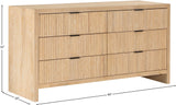 Fairfax Dresser - Modern Art Deco Design with Fluted Drawers and Matte Metal Handles for Elegance