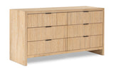 Fairfax Dresser - Modern Art Deco Design with Fluted Drawers and Matte Metal Handles for Elegance