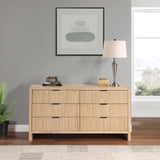 Fairfax Dresser - Modern Art Deco Design with Fluted Drawers and Matte Metal Handles for Elegance