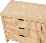 Fairfax Dresser - Modern Art Deco Design with Fluted Drawers and Matte Metal Handles for Elegance