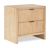 Fairfax Night Stand - Exquisite Art Deco Design with Fluted Drawers and Matte Metal Handles for Elegance