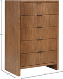 Fairfax Chest - Exquisite Art Deco Design with Fluted Drawers and Matte Metal Handles for Style