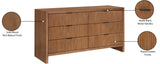 Fairfax Dresser - Modern Art Deco Design with Fluted Drawers and Matte Metal Handles for Elegance