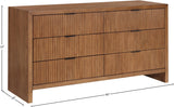 Fairfax Dresser - Modern Art Deco Design with Fluted Drawers and Matte Metal Handles for Elegance