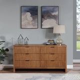 Fairfax Dresser - Modern Art Deco Design with Fluted Drawers and Matte Metal Handles for Elegance