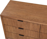 Fairfax Dresser - Modern Art Deco Design with Fluted Drawers and Matte Metal Handles for Elegance