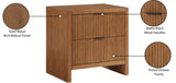 Fairfax Night Stand - Exquisite Art Deco Design with Fluted Drawers and Matte Metal Handles for Elegance