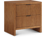 Fairfax Night Stand - Exquisite Art Deco Design with Fluted Drawers and Matte Metal Handles for Elegance