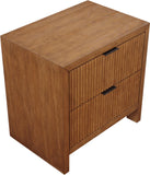 Fairfax Night Stand - Exquisite Art Deco Design with Fluted Drawers and Matte Metal Handles for Elegance