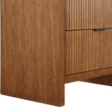 Fairfax Night Stand - Exquisite Art Deco Design with Fluted Drawers and Matte Metal Handles for Elegance