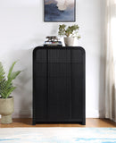 Fluted Chest - Elevate Your Decor with Elegant Art Deco Design, Fluted Drawers, and Unique Shape