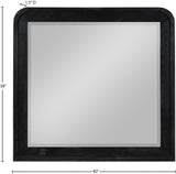 Fluted Mirror - Elegant Arched Design with Fluted Frame, Solid Wood Finish for Stunning Decor Appeal