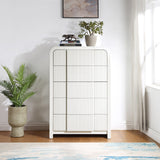 Fluted Chest - Elevate Your Decor with Elegant Art Deco Design, Fluted Drawers, and Unique Shape