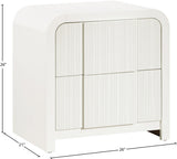 Fluted Night Stand - Elevate Your Space with Elegant Art Deco Design and Intricate Fluted Detailing