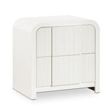 Fluted Night Stand - Elevate Your Space with Elegant Art Deco Design and Intricate Fluted Detailing