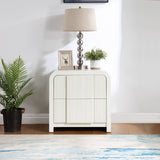 Fluted Night Stand - Elevate Your Space with Elegant Art Deco Design and Intricate Fluted Detailing