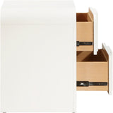 Fluted Night Stand - Elevate Your Space with Elegant Art Deco Design and Intricate Fluted Detailing